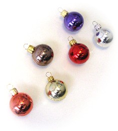 christmas balls with suction cups, Set of 6 pieces