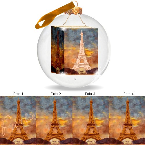 Souvenirkugel, Christbaumkugel mit Sehenswrdigkeiten