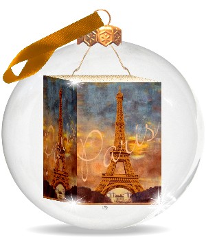 Souvenirkugel, Christbaumkugel mit Sehenswrdigkeiten