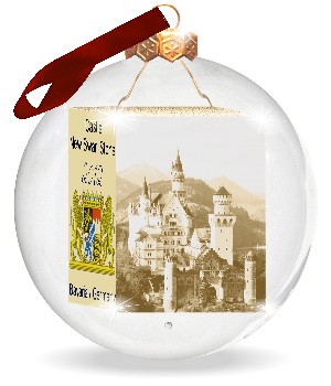 Souvenirkugel, Christbaumkugel mit Sehenswrdigkeiten