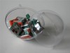 Fillable christmas balls, transparent plastic