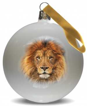 Christmas ball with lion-print