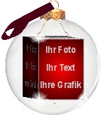 Christbaumkugel mit Foto